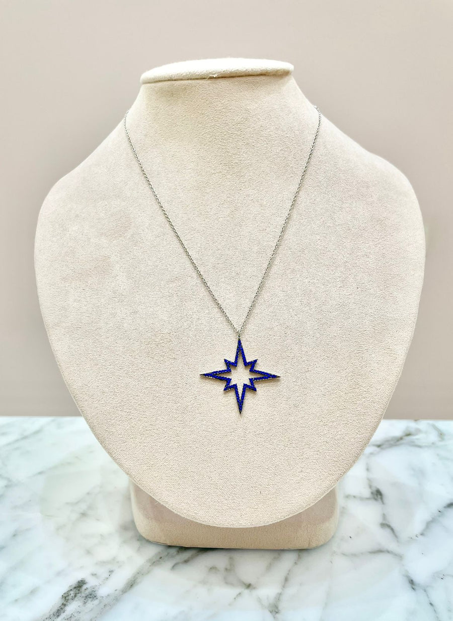 COLLAR STARDUST ZIRCONIAS AZULES