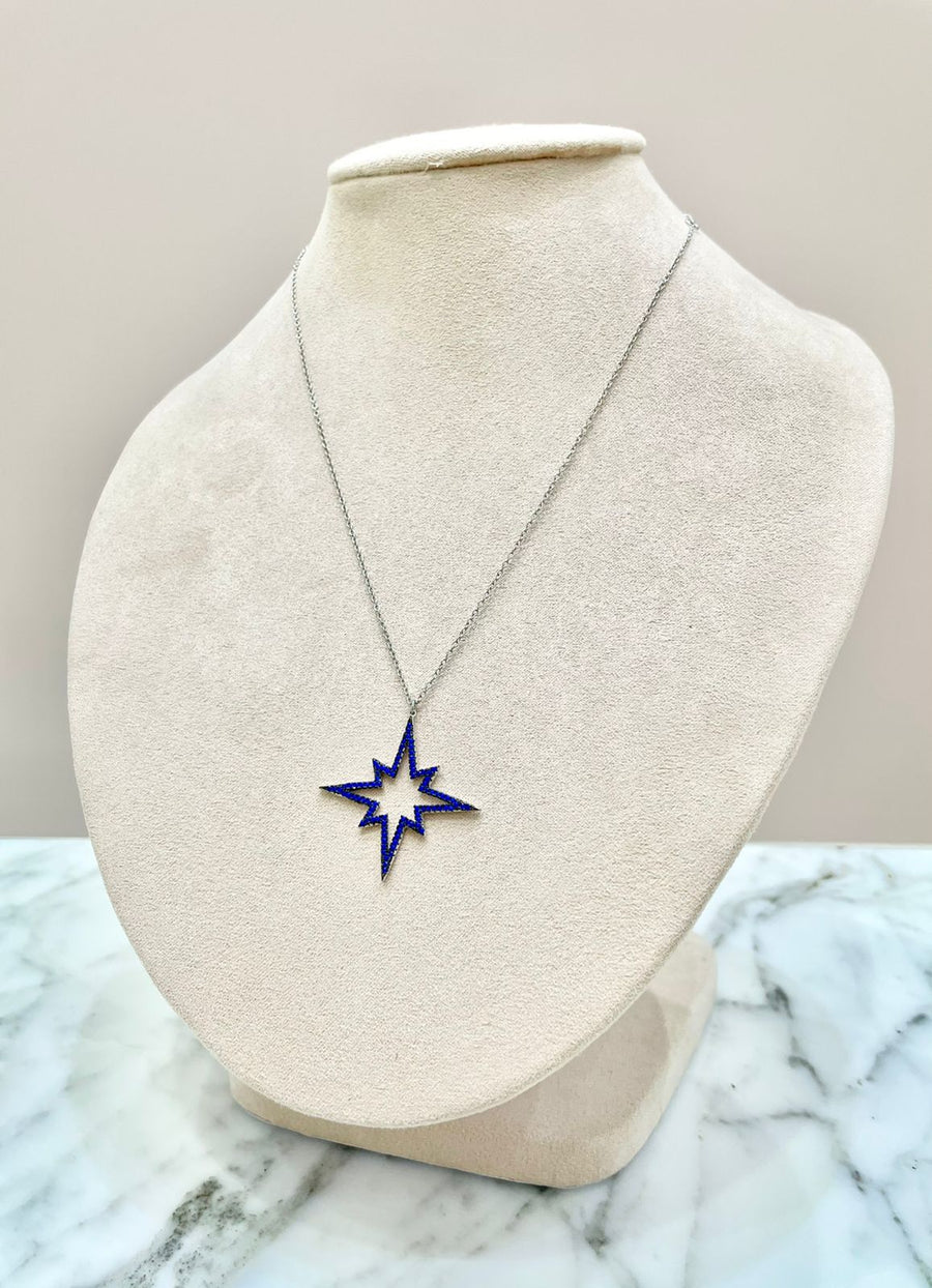 COLLAR STARDUST ZIRCONIAS AZULES