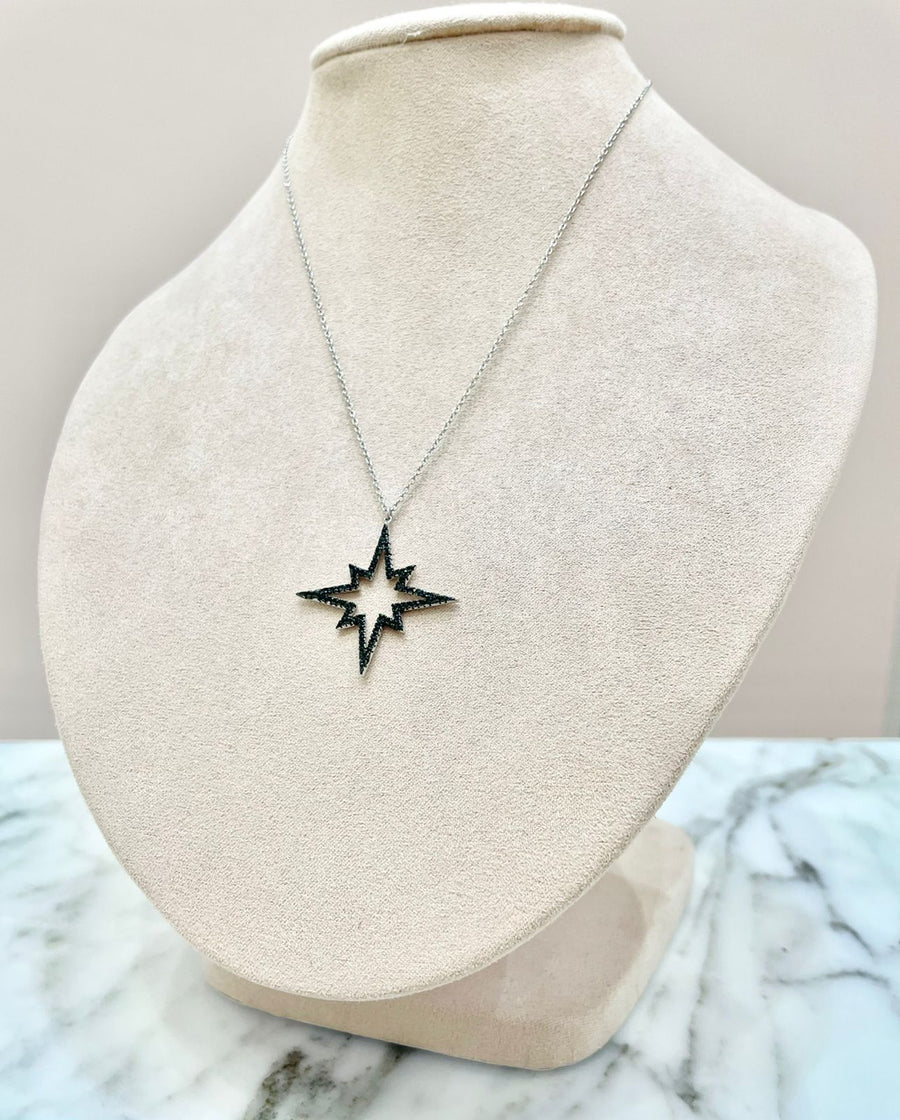 COLLAR STARDUST ZIRCONIAS NEGRAS