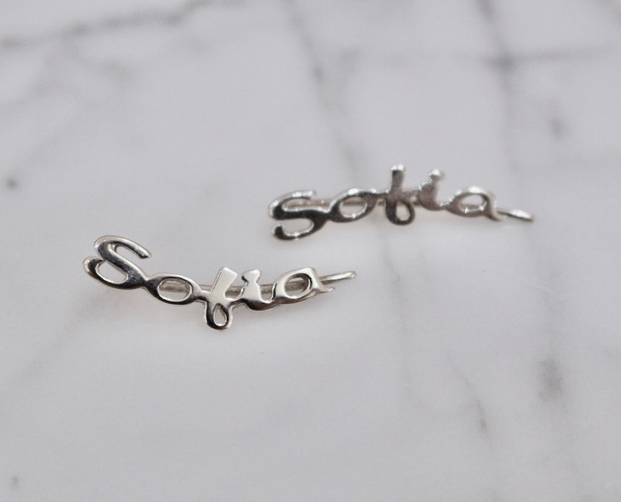 ARETES CON NOMBRE PERSONALIZADO