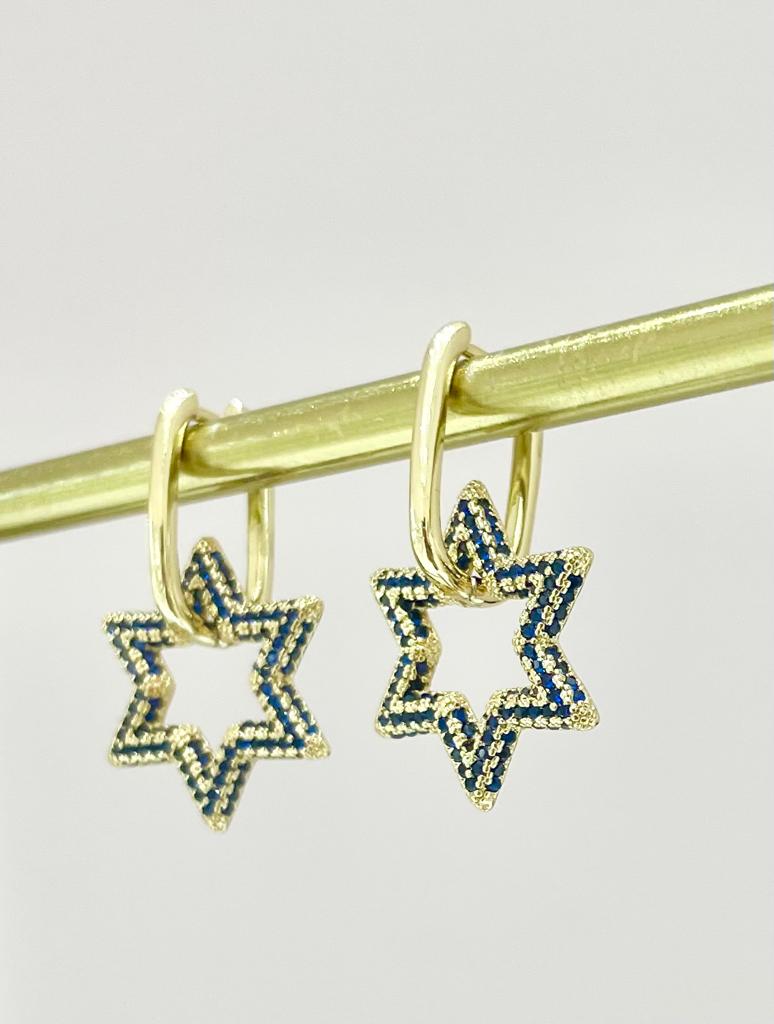 ARETES ESTRELLA AZUL