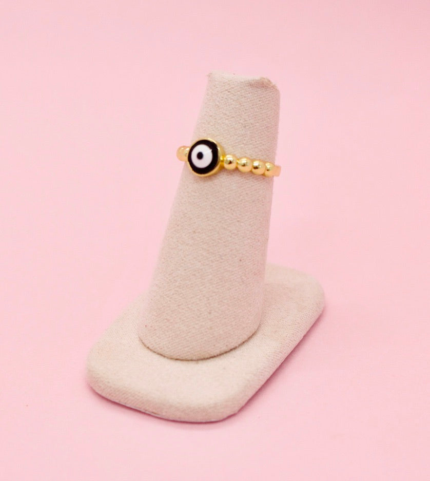 ANILLO EVIL EYE NEGRO