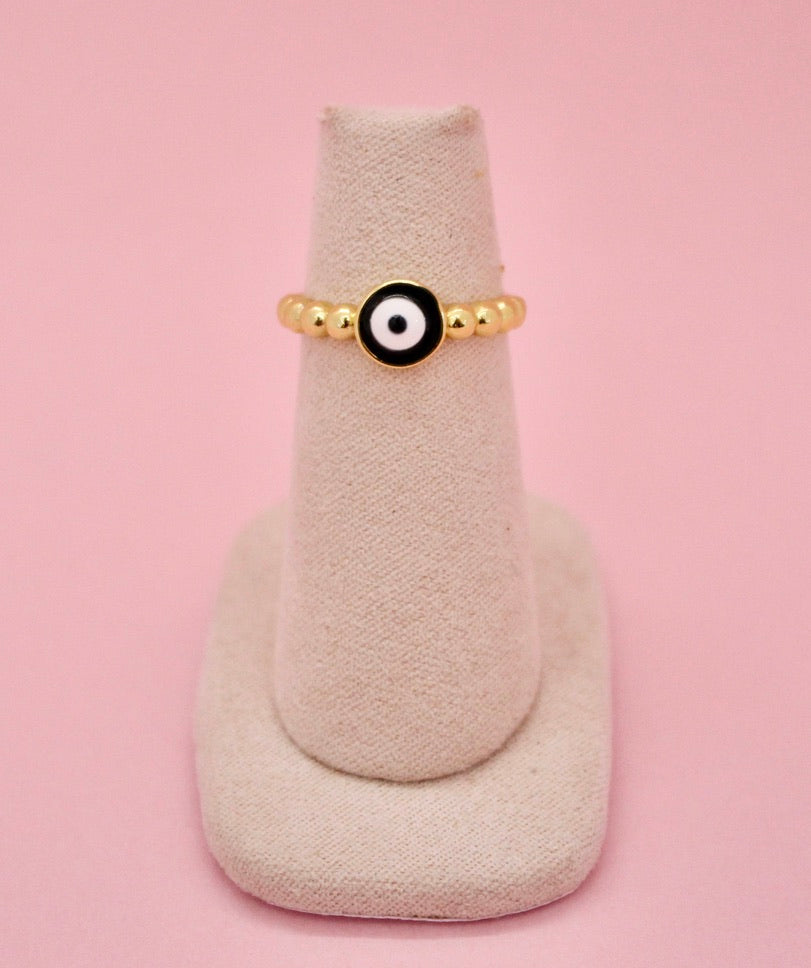 ANILLO EVIL EYE NEGRO