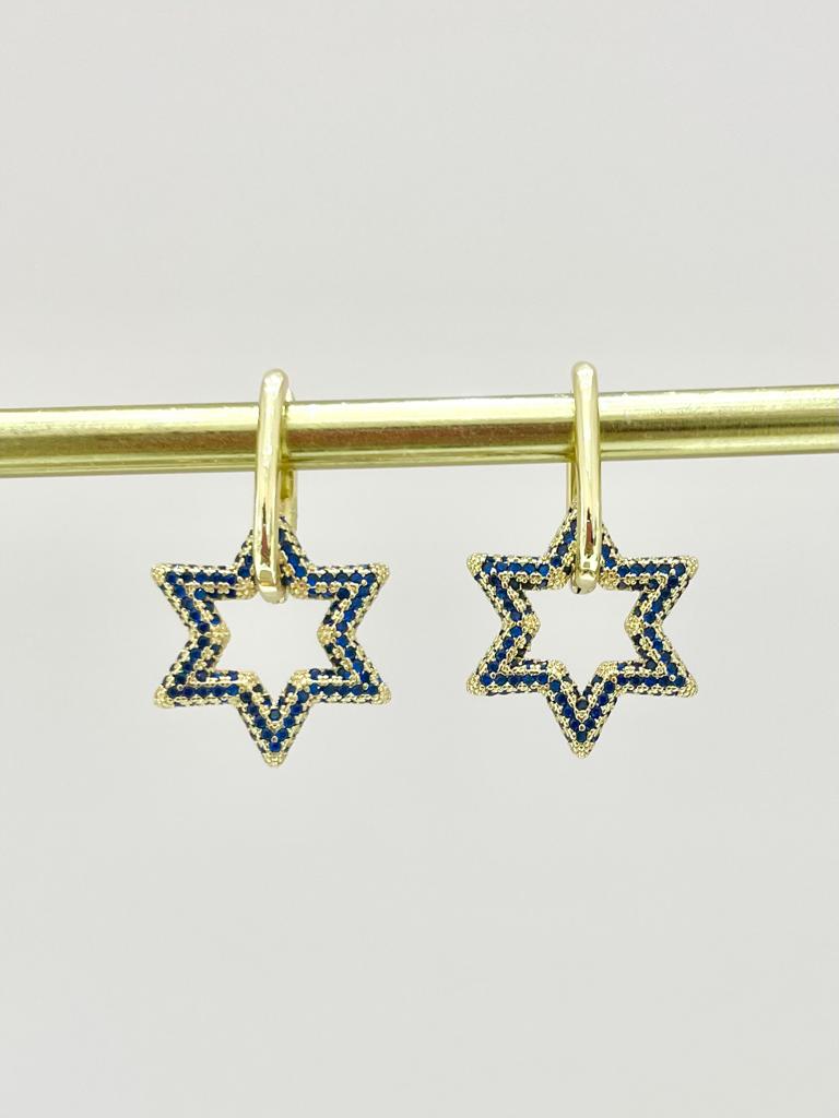 ARETES ESTRELLA AZUL