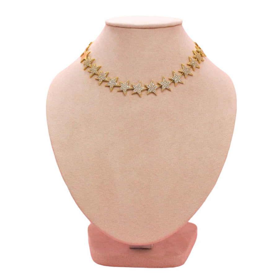 COLLAR ESTRELLAS CHOKER DORADO