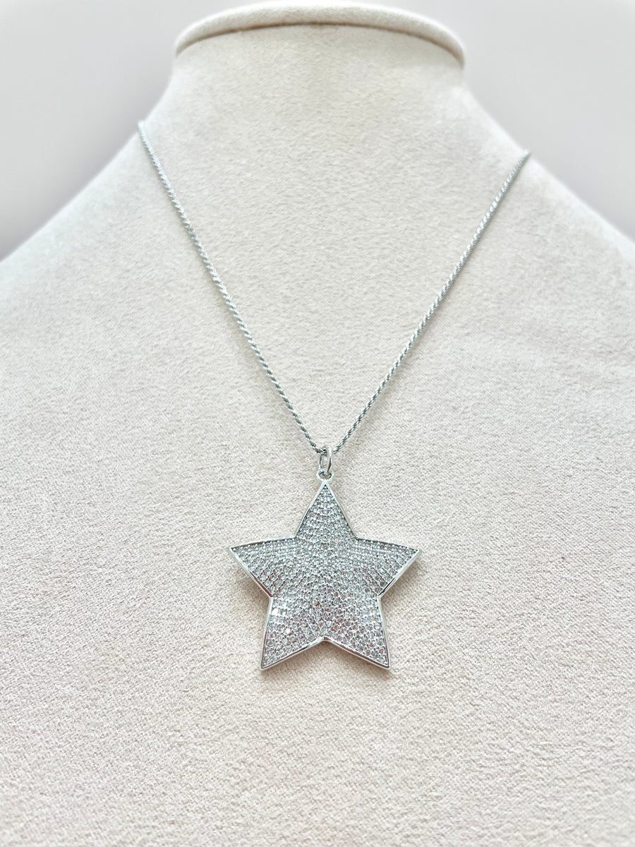 COLLAR CADENA PLATA CON DIJE DE ESTRELLA